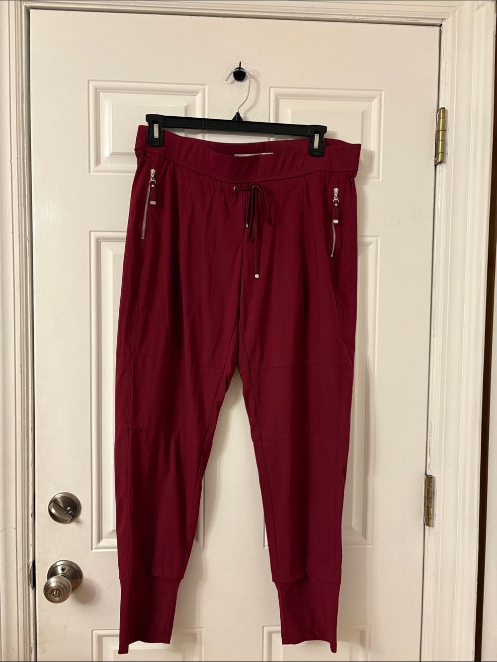 Raffaello Rossi Candy Jogger Pants in Burgundy  Size EU 44 US 14